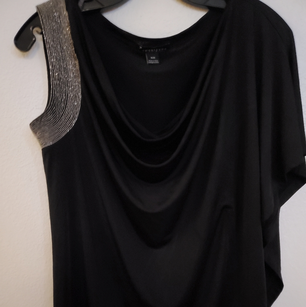 Forever 21 Rhinestone Trim top